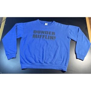 The Office - Dunder Mifflin Inc - Blue Crew Neck Sweatshirt Pullover - Men's M